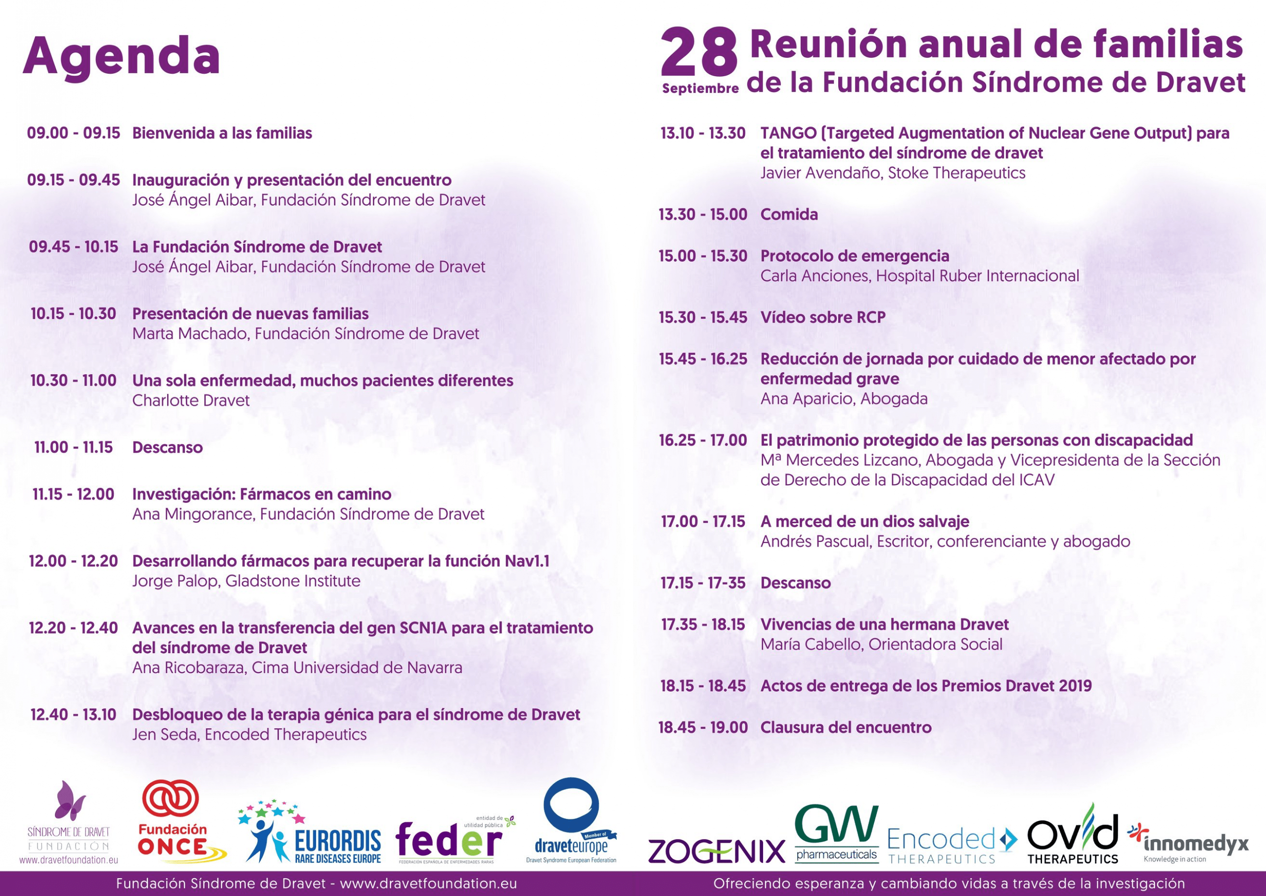 Agenda Reunion Anual de Familias 2019